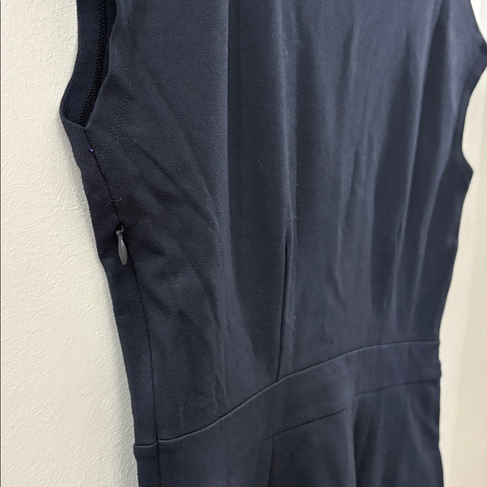 Quince navy Blue structured Dress - cap sleeve - medium - pockets - professional - Picture 5 of 6